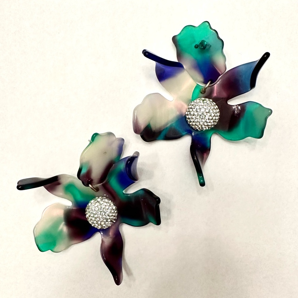 Lele Sadoughi Crystal Lily Earrings - Picture 9 of 14
